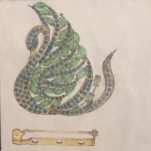 Peacock Brooch